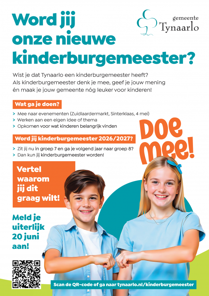 Wervingsposter word jij onze nieuwe kinderburgemeester?