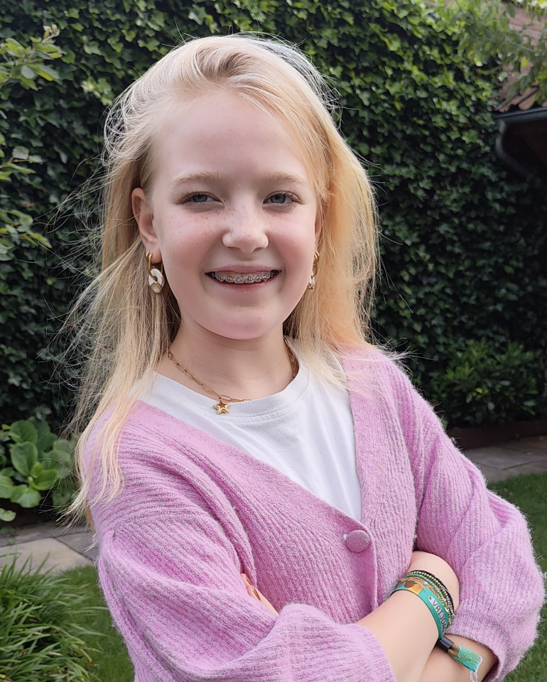 Sarah Anema op de foto