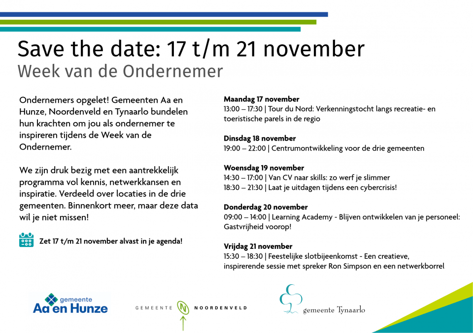 Save the date week van de ondernemer